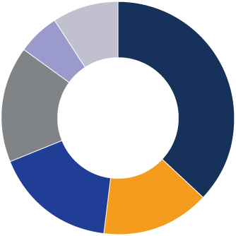 Diagramme circulaire du portefeuille de croissance moderee Precision MD